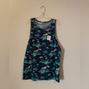 NEW w/Tags Sonoma Men’s Island Palm Tree Tank Top ~ Sz Large